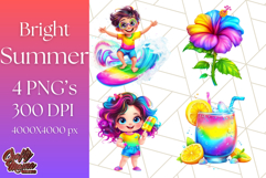 Bright Summer PNG Clipart, Printable Beach Graphics Product Image 1