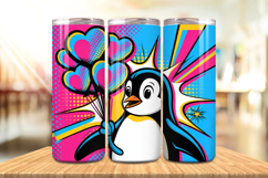 Valentine’s Day Cute Penguin Tumbler Wrap PNG Big Bundle Product Image 9