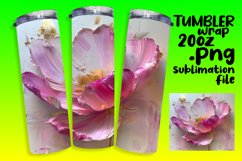 Enchanted Spring: 3D Floral Tumbler Art Product Image 1
