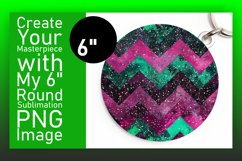 Sparkling Stripe Pattern Round Design for Keychain Product Image 1