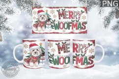 Merry Woofmas Mug Wrap Design-Christmas Dog Sublimation Product Image 1