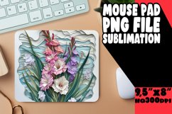 3D Flower Hole Mouse Pad Sublimation Design for PNG Product Image 1