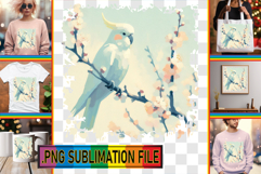 Stylish Tote Bag Magic PNG, Birds Product Image 1