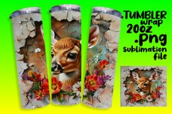 3D Wall Hole Wrap: Cute Spring Animals for Tumblers Product Image 1