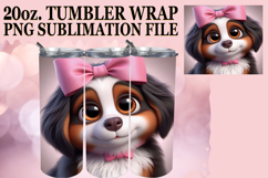 Timeless charm 20oz tumbler wrap, 3D Dog Product Image 1