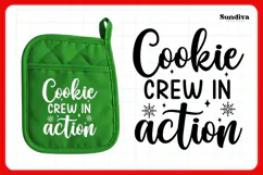 Christmas Pot Holder Quote SVG | Cookie Crew In Action Product Image 3