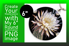 Lovely Keychain Round Design PNG , Flowers Product Image 1