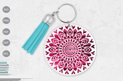 Mandala Flower Keychain SVG Design Product Image 1