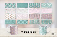 Shabby Chic Floral Wood Mug Sublimation PNG Bundle, Mug Wrap Product Image 2