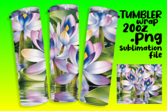 Custom Wraps for 20oz Tumbler , Flowers Product Image 1