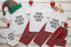 Christmas Family Matching Group T-Shirt Mockups | Holiday Fl Product Image 1