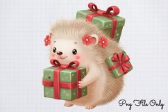 Woodland Christmas Watercolor Clipart PNG Product Image 1