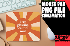 Whimsical Mouse Mat Sublimation, Girl Quote Product Image 1