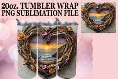 Scenic Splendor: Wooden Heart Sublimation Product Image 1