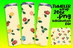 Springtime Pastel Boho Flower Haven Tumbler Wrap Product Image 1