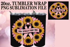 Bright Nights 20oz tumbler wrap, Breast Cancer Product Image 1