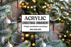 Acrylic Christmas Ornament Mockups , acrylic blank mockup Product Image 1