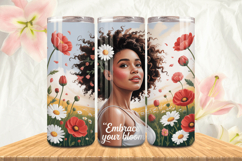Black Girl Magic Black Woman Positive mind 20oz Tumbler wrap Product Image 1