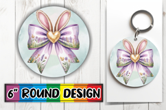 Luminous Circle Coasters Sublimation, Easter Bow Product Image 1