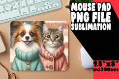 SWEET desk MAT Sublimation Ideas, Dog and cat Product Image 1