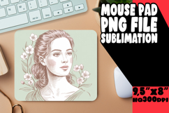 Enchanted Mouse Mat Sublimation, Beauty Woman Product Image 1