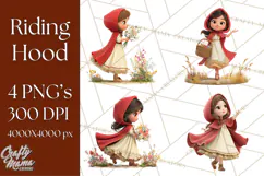 Crimson Cloak Fairy Tale Storybook PNG Clipart Product Image 1