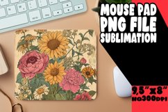 Timeless Vintage Style Blossom Mouse Pad Product Image 1