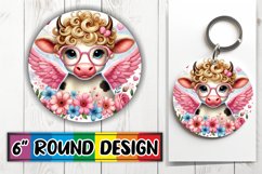 Joyful Circle Keychains Design, Valentines Product Image 1