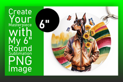 Stylish Circle Design for Keychains , Cute Dog Product Image 1