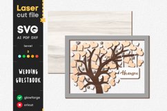 Wedding guestbook SVG laser cut files for Glowforge Product Image 2