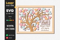 Wedding guestbook SVG laser cut files for Glowforge Product Image 3