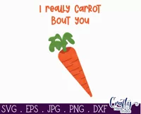 I Really Carrot Bout You | Funny Food Pun Svg Design Product Image 2