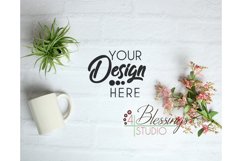 Flat Lay Photo Styled Stock Photography Flower Background Product Image 1