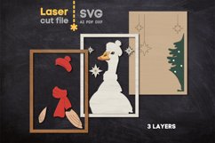 Christmas Goose SVG laser cut file for Glowforge Product Image 3