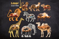African Animals Bundle SVG laser cut file for Glowforge Product Image 2