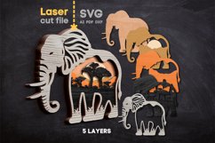 African Animals Bundle SVG laser cut file for Glowforge Product Image 4