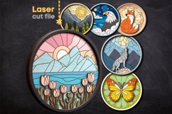 Mosaic Painting Bundle SVG laser cut file for Glowforge Product Image 1