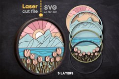 Mosaic Painting Bundle SVG laser cut file for Glowforge Product Image 2