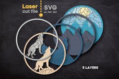 Mosaic Painting Bundle SVG laser cut file for Glowforge Product Image 5