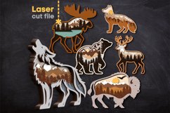 Forest Animals Bundle SVG laser cut file for Glowforge Product Image 1