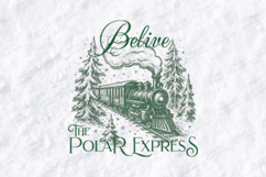 Believe in the Polar Express Christmas Train Shirt Product Image 3