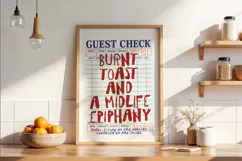 Funny Guest Check PNG Vintage Diner Style, Sublimation PNG. Product Image 2