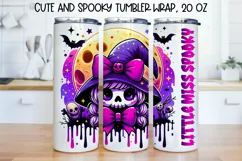 Cute and Spooky Halloween Tumbler wrap PNG, 20 oz. Product Image 1