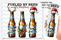 Funny christmas beer Tumbler Wrap|PNG. Product Image 2