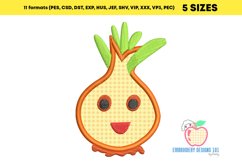 An Onion With A Smile As Cartoon Applique Product Image 2