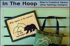 In the Mountains Mug Rug or Doorknob Hanger Pattern - Machine Embroidery & Applique Product Image 1