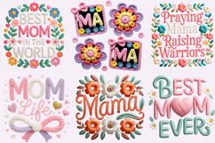 Mother's Day PNG, Faux Yarn Mama PNG Product Image 1