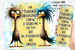 Funny bird quote Tumbler Wrap|PNG, 20 oz. Product Image 2