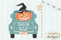 Trick or Treat - Truck - Halloween - Jack o Lantern SVG Product Image 2
