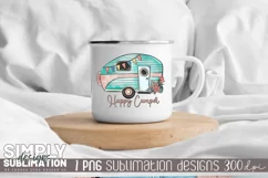 Happy Camper Sublimation Png | Summer Vacation Png Product Image 3